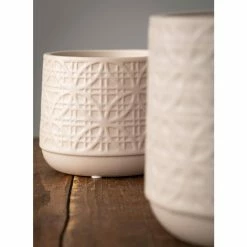 SULLIVANS Gray Ceramic Planter (Set of 2) -VIGOR Plants Shop gray sullivans plant pots cm2943 1f 1000