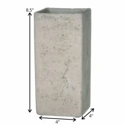 SULLIVANS Gray Cement Square Planter -VIGOR Plants Shop gray sullivans plant pots cmt1092 1f 1000