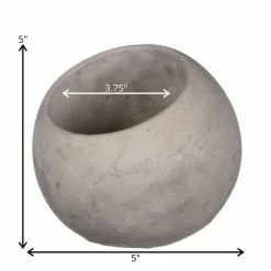 SULLIVANS Gray Cement Ball Planter -VIGOR Plants Shop gray sullivans plant pots cmt1105 4f 1000