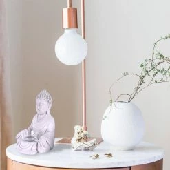 KANTE 6.5 in. H Gray Cement Sitting Buddha Garden Statue Tealight Candle Holder Ornament (2-Pack) -VIGOR Plants Shop kante garden statues sx20200177 44 1000