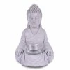KANTE 6.5 in. H Gray Cement Sitting Buddha Garden Statue Tealight Candle Holder Ornament (2-Pack) -VIGOR Plants Shop kante garden statues sx20200177 64 1000
