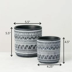 SULLIVANS Multi-Color Ceramic Flower Pots (Set of 2) 11 SULLIVANS Multi-Color Ceramic Flower Pots (Set of 2) -VIGOR Plants Shop multicolor sullivans plant pots cm2911 44 1000