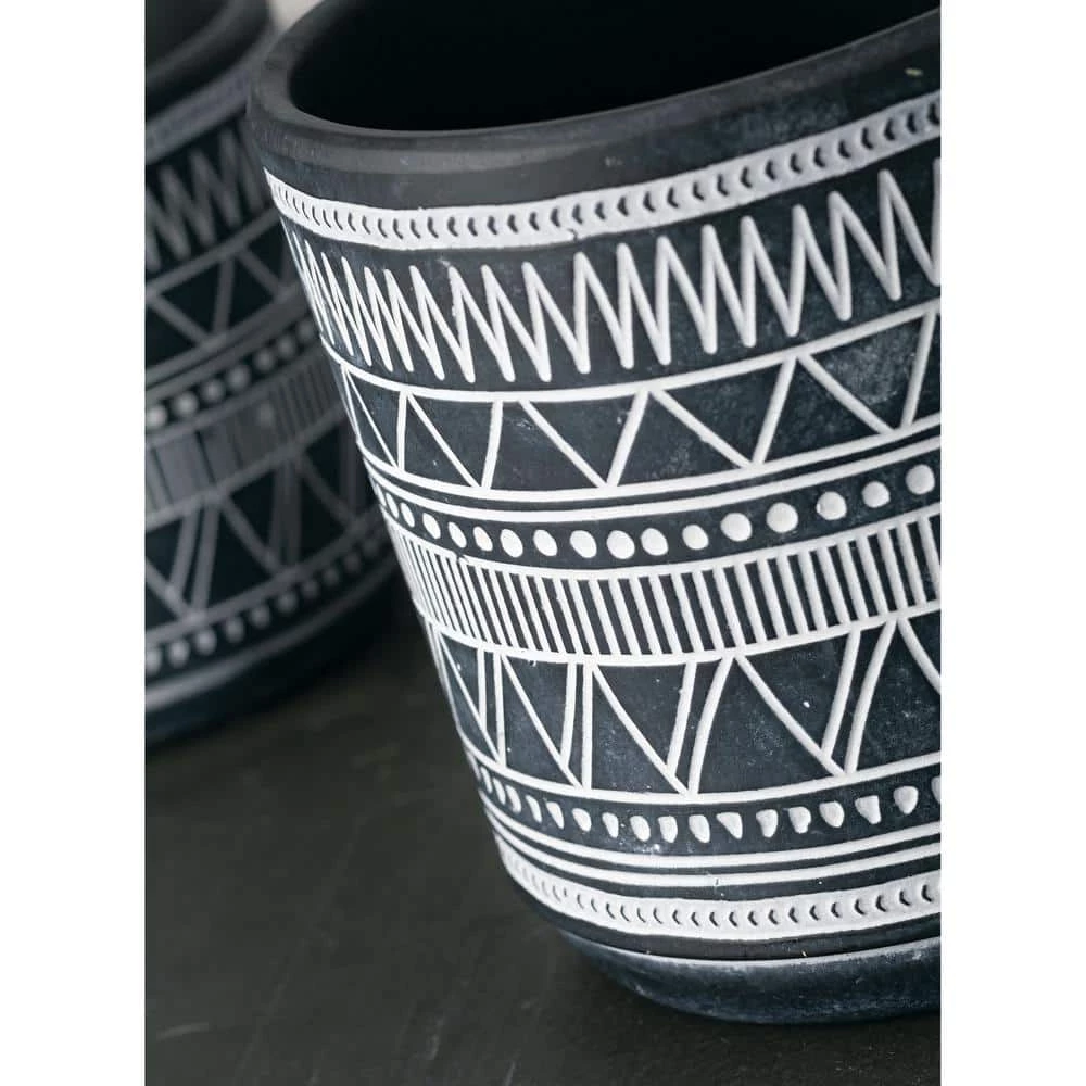 SULLIVANS Multi-Color Ceramic Flower Pots (Set of 2) 5 SULLIVANS Multi-Color Ceramic Flower Pots (Set of 2) - Image 3