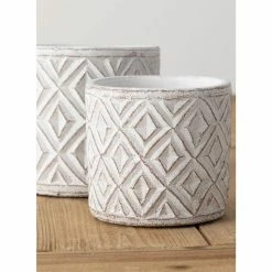 SULLIVANS Multi-Color Cement Patterned Pot (Set of 2) 7 SULLIVANS Multi-Color Cement Patterned Pot (Set of 2) -VIGOR Plants Shop multicolor sullivans plant pots cmt1183 4f 1000