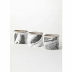 SULLIVANS Multi-Color Cement Fluid Pattern Container (Set of 3) -VIGOR Plants Shop multicolor sullivans plant pots cmt1192 1f 1000