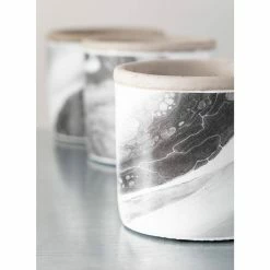 SULLIVANS Multi-Color Cement Fluid Pattern Container (Set of 3) -VIGOR Plants Shop multicolor sullivans plant pots cmt1192 4f 1000