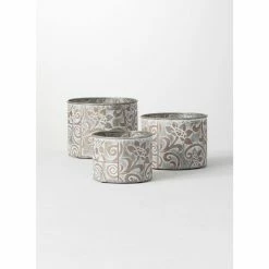 SULLIVANS Multi-Color Metal Planter (Set of 3) -VIGOR Plants Shop multicolor sullivans plant pots met1680 44 1000