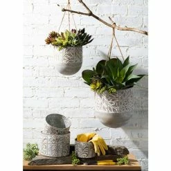 SULLIVANS Multi-Color Metal Planter (Set of 3) -VIGOR Plants Shop multicolor sullivans plant pots met1680 4f 1000