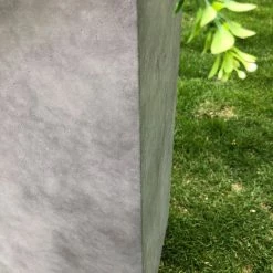 KANTE 20 in. H Square Natural Concrete/Fiberglass Indoor Outdoor Modern Seamless Tall Planter -VIGOR Plants Shop natural concrete kante plant pots osf0002a c80021 44 1000