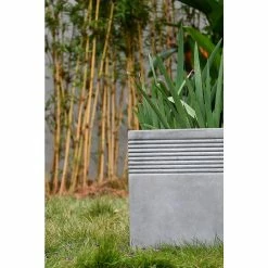 KANTE 15 in. W Square Natural Concrete/Fiberglass Indoor Outdoor Elegant Planter -VIGOR Plants Shop natural concrete kante plant pots osf0128b c80021 4f 1000