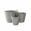 KANTE Large, Medium, Small Round Natural Finish Lightweight Concrete and Weather Resistant Fiberglass Planters (Set of 3) -VIGOR Plants Shop natural concrete kante plant pots rc0154bcd c80021 64 1000