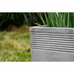 KANTE Small 15 in. Tall Natural Lightweight Concrete Modern Square Outdoor Planter -VIGOR Plants Shop natural concrete kante plant pots rf0128b c80021 1d 1000