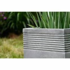KANTE Small 15 in. Tall Natural Lightweight Concrete Modern Square Outdoor Planter -VIGOR Plants Shop natural concrete kante plant pots rf0128b c80021 44 1000