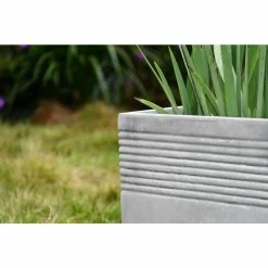 KANTE Small 15 in. Tall Natural Lightweight Concrete Modern Square Outdoor Planter -VIGOR Plants Shop natural concrete kante plant pots rf0128b c80021 66 1000