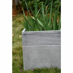 KANTE Small 15 in. Tall Natural Lightweight Concrete Modern Square Outdoor Planter -VIGOR Plants Shop natural concrete kante plant pots rf0128b c80021 77 1000