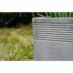 KANTE Small 15 in. Tall Natural Lightweight Concrete Modern Square Outdoor Planter -VIGOR Plants Shop natural concrete kante plant pots rf0128b c80021 fa 1000