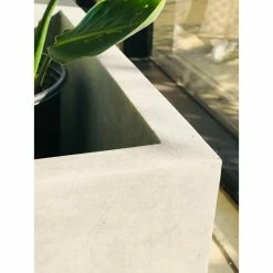 KANTE 37.4 in. L Natural Lightweight Concrete Modern Square Outdoor Planter -VIGOR Plants Shop natural concrete kante plant pots rf0151a c80021 4f 1000