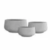 KANTE 21.6", 16.9", and 12.5"W Round Natural Concrete Elegant Planters, Set of 3 Outdoor Indoor Seamless w/ Drainage Hole -VIGOR Plants Shop natural concrete kante plant pots rf2015021abc c80021 64 1000