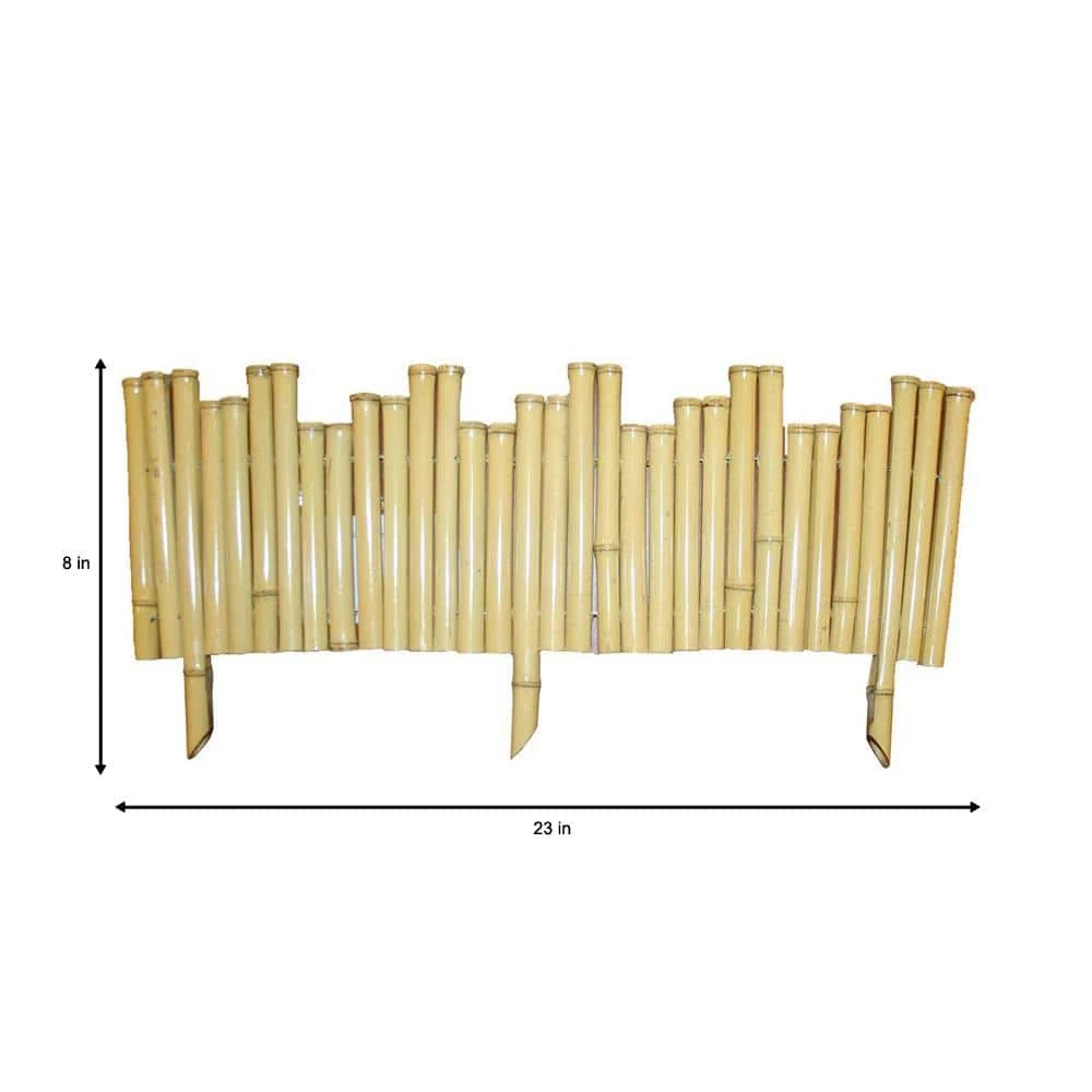 Vigoro Natural Pipe Organ 8 in. Bamboo Garden Fence 5 Vigoro Natural Pipe Organ 8 in. Bamboo Garden Fence - Image 3