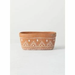 SULLIVANS Orange Cement Double Planter