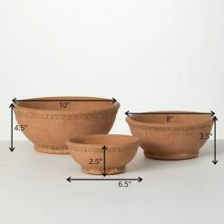 SULLIVANS Adobe Cement Dish Planter - Set of 3 11 SULLIVANS Adobe Cement Dish Planter - Set of 3 -VIGOR Plants Shop orange sullivans plant pots cmt1218 44 1000