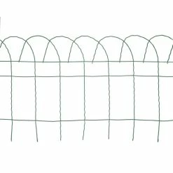 Vigoro 14 in. x 20 ft. Rolled Metal Garden Fence, Green -VIGOR Plants Shop powder coated green vigoro garden fencing 89311hd 4f 1000