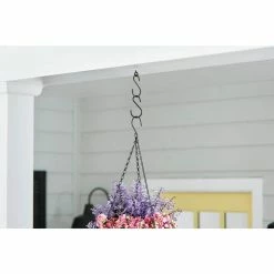 Vigoro 1.77 in. x 0.157 in. x 3.35 in. Black Metal Extender Hooks (2-Pack) -VIGOR Plants Shop powder coating vigoro plant hangers 541117 40 1000