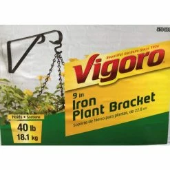 Vigoro 9.81 in. x 0.625 in. x 4.5 in. Black Iron Plant Bracket -VIGOR Plants Shop powder coating vigoro plant hangers 570591 1d 1000