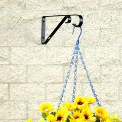 Vigoro 9.81 in. x 0.625 in. x 4.5 in. Black Iron Plant Bracket -VIGOR Plants Shop powder coating vigoro plant hangers 570591 66 1000