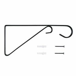Vigoro 9.81 in. x 0.625 in. x 4.5 in. Black Iron Plant Bracket -VIGOR Plants Shop powder coating vigoro plant hangers 570591 77 1000