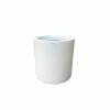 KANTE 15.8 in. W Round Pure White Concrete/Fiberglass Indoor Outdoor Modern Seamless Planter -VIGOR Plants Shop pure white kante plant pots osc0119c c80011 64 1000