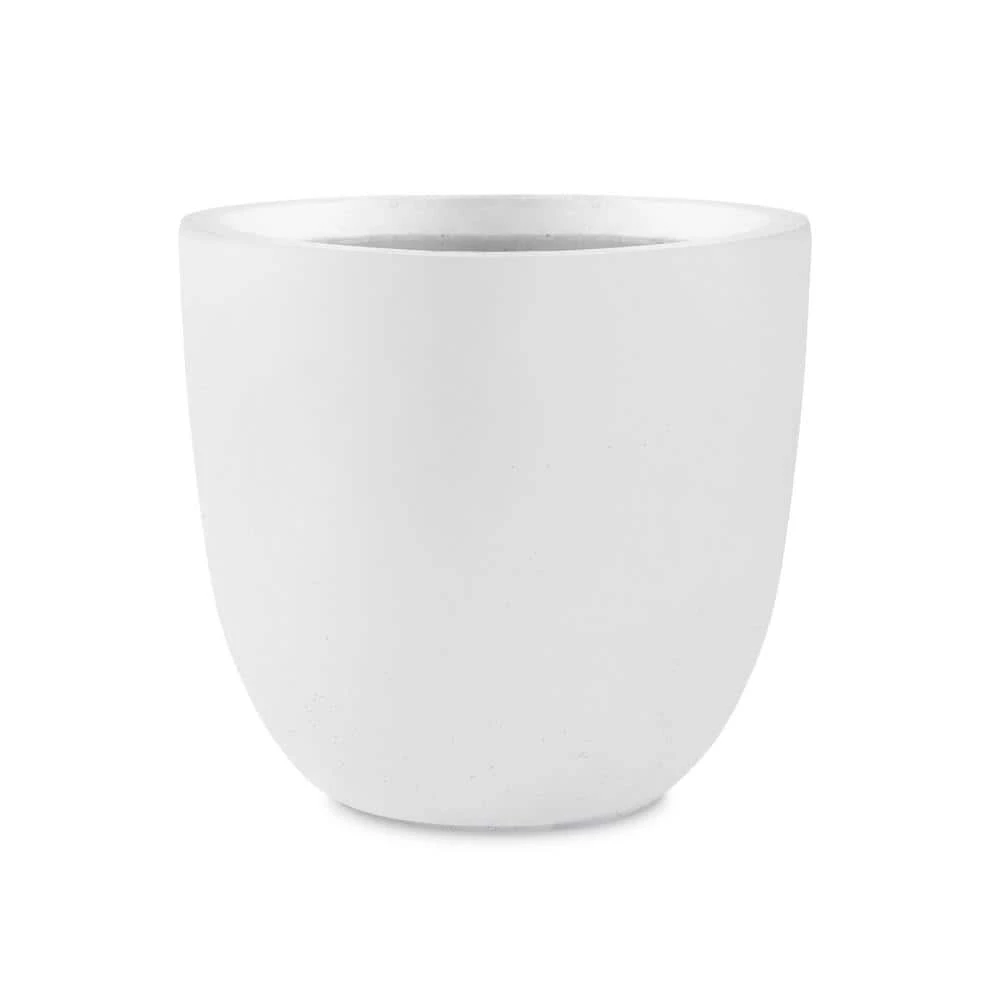 KANTE 18 in. Dia, Large Pure White Concrete Planter, Outdoor Indoor Modern Round Plant Pots, Lightweight, Heavy-Duty, Seamless 3 KANTE 18 in. Dia, Large Pure White Concrete Planter, Outdoor Indoor Modern Round Plant Pots, Lightweight, Heavy-Duty, Seamless