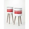 SULLIVANS Red & White Reindeer Metal and Wood Planter Stand (Set of 2) 1 SULLIVANS Red & White Reindeer Metal and Wood Planter Stand (Set of 2) -VIGOR Plants Shop red sullivans plant pots met1741 64 1000