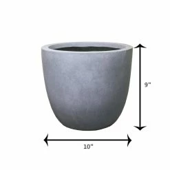 KANTE 10 in. W Round Slate Gray Concrete/Fiberglass Indoor Outdoor Elegant Planter 23 KANTE 10 in. W Round Slate Gray Concrete/Fiberglass Indoor Outdoor Elegant Planter -VIGOR Plants Shop slate gray kante plant pots osc0050a c60611 31 1000
