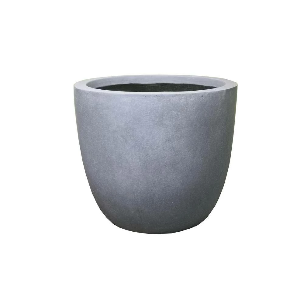KANTE 10 in. W Round Slate Gray Concrete/Fiberglass Indoor Outdoor Elegant Planter 7 KANTE 10 in. W Round Slate Gray Concrete/Fiberglass Indoor Outdoor Elegant Planter - Image 5