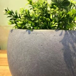KANTE 20 in. W Round Slate Gray Lightweight Concrete/Fiberglass Indoor Outdoor Elegant Bowl Planter 16 KANTE 20 in. W Round Slate Gray Lightweight Concrete/Fiberglass Indoor Outdoor Elegant Bowl Planter -VIGOR Plants Shop slate gray kante plant pots osc0051c c60611 4f 1000
