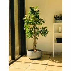KANTE 20 in. W Round Slate Gray Lightweight Concrete/Fiberglass Indoor Outdoor Elegant Bowl Planter 20 KANTE 20 in. W Round Slate Gray Lightweight Concrete/Fiberglass Indoor Outdoor Elegant Bowl Planter -VIGOR Plants Shop slate gray kante plant pots osc0051c c60611 76 1000