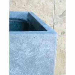 KANTE 24 in. H Square Slate Gray Concrete/Fiberglass Indoor Outdoor Elegant Tall Planter -VIGOR Plants Shop slate gray kante plant pots osf0002b c60611 44 1000