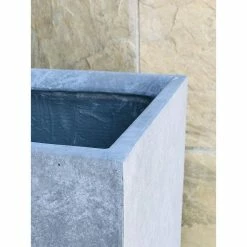 KANTE 19 in. x 16 in. and 13 in. H Square Slate Gray Concrete/Fiberglass Indoor Outdoor Elegant Planters (Set of 3) 14 KANTE 19 in. x 16 in. and 13 in. H Square Slate Gray Concrete/Fiberglass Indoor Outdoor Elegant Planters (Set of 3) -VIGOR Plants Shop slate gray kante plant pots osf0007abc c60611 1f 1000