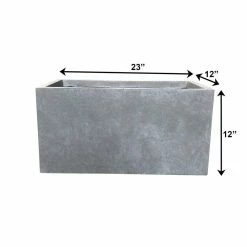 KANTE 23 in. L Rectangular Slate Gray Concrete/Fiberglass Indoor Outdoor Modern Planter 13 KANTE 23 in. L Rectangular Slate Gray Concrete/Fiberglass Indoor Outdoor Modern Planter -VIGOR Plants Shop slate gray kante plant pots osf0104a c60611 fa 1000