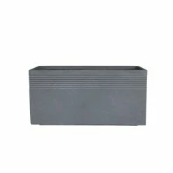 KANTE 31.5 in. L Rectangular Slate Gray Concrete/Fiberglass Indoor Outdoor Modern Elegant Planter -VIGOR Plants Shop slate gray kante plant pots osf0131b c60611 c3 1000