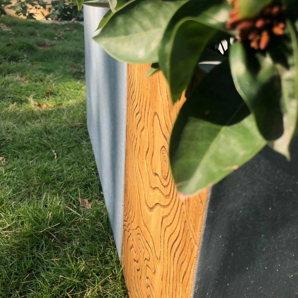 KANTE 31 in. L Rectangular Timber Ridge Concrete/Fiberglass Indoor Outdoor Elegant Long Planter 4 KANTE 31 in. L Rectangular Timber Ridge Concrete/Fiberglass Indoor Outdoor Elegant Long Planter - Image 2