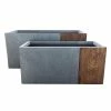 KANTE 31 in. and 23 in. Long Timber Ridge Lightweight Concrete Modern Rectangle Outdoor Planter Set -VIGOR Plants Shop timber ridge kante plant pots rf0219ab c80811 64 1000