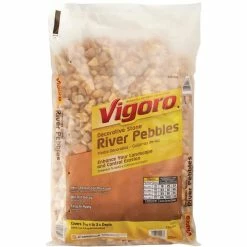 Vigoro 0.5 cu. ft. Bagged River Pebble Landscape Rock 10 Vigoro 0.5 cu. ft. Bagged River Pebble Landscape Rock -VIGOR Plants Shop vigoro bagged landscape rocks 54250v 1d 1000