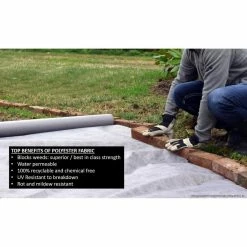 Vigoro 4 ft. x 100 ft. Heavy-Duty Polyester Weed Barrier Landscape Fabric -VIGOR Plants Shop vigoro landscape fabric 2549rv 76 1000