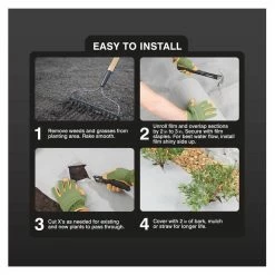 Vigoro 6 ft. x 100 ft. 2 oz. Black Flatbond (Non-Woven) Weed Barrier 13 Vigoro 6 ft. x 100 ft. 2 oz. Black Flatbond (Non-Woven) Weed Barrier -VIGOR Plants Shop vigoro landscape fabric 46617 4f 1000