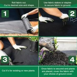 Vigoro 4 ft. x 50 ft. Point Bond Landscape Fabric -VIGOR Plants Shop vigoro landscape fabric nmv04050b fa 1000