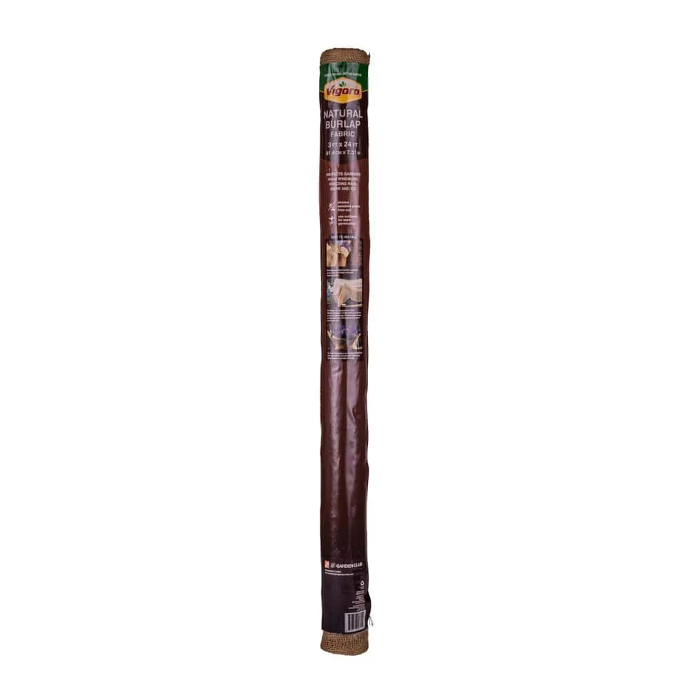 Vigoro 3 ft. x 24 ft. 100% Natural Burlap Landscape Fabric (2-Pack) 3 Vigoro 3 ft. x 24 ft. 100% Natural Burlap Landscape Fabric (2-Pack)