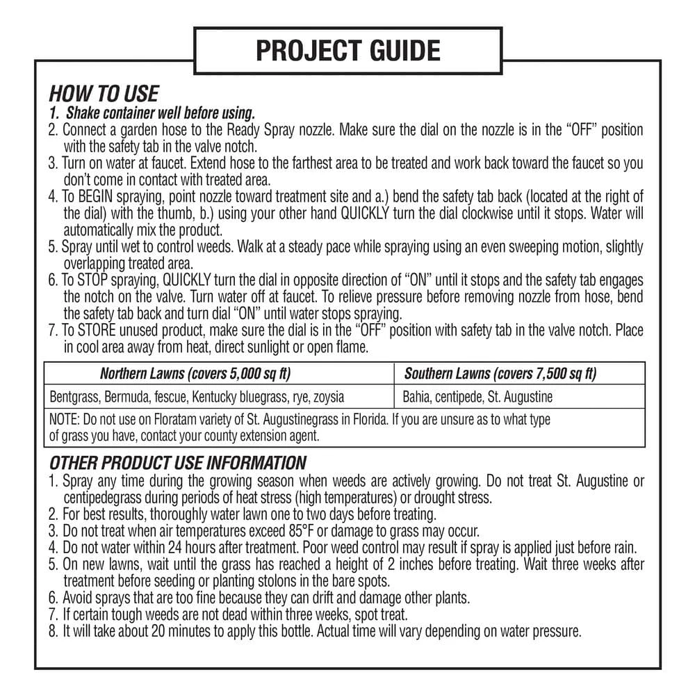 Vigoro 32 oz. 7,500 sq. ft. Spring Ready-to-Spray Concentrate Weed and Feed Lawn Fertilizer 8 Vigoro 32 oz. 7,500 sq. ft. Spring Ready-to-Spray Concentrate Weed and Feed Lawn Fertilizer - Image 6