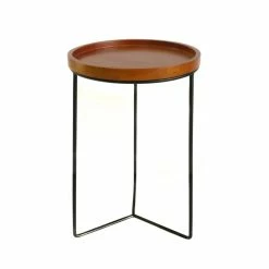 Vigoro 19 in. Triangle Base Wood Top Plant Stand